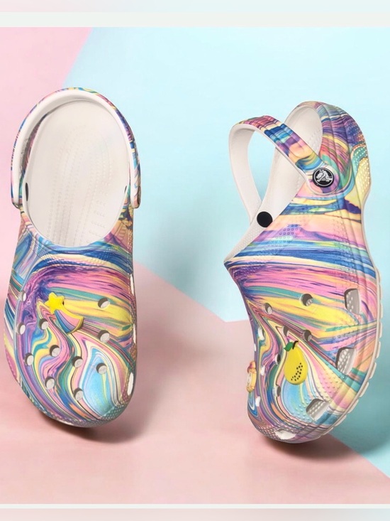 CROCS Shoes - Crocs OUT OF THIS WORLD Multi clogs women’s sandals shoes size 11 men size 9